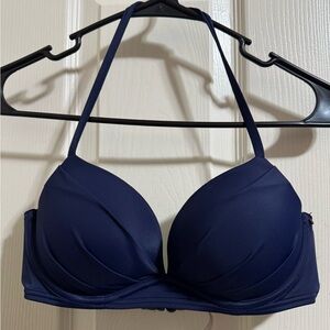 Victoria's Secret Navy Halter Push-Up Bra Swim Top